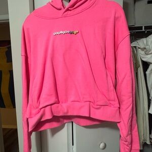 Teddy Fresh Bright Pink Hoodie with Colorful Button Detail